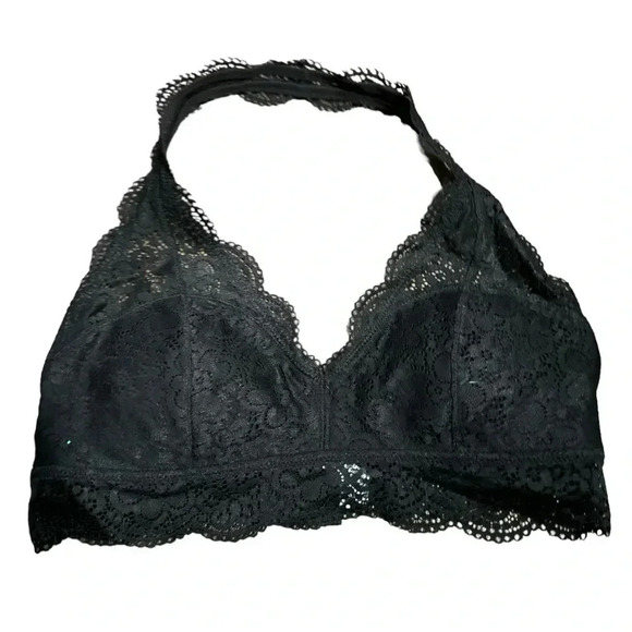 Aerie black lace halter  bra L - Picture 1 of 4